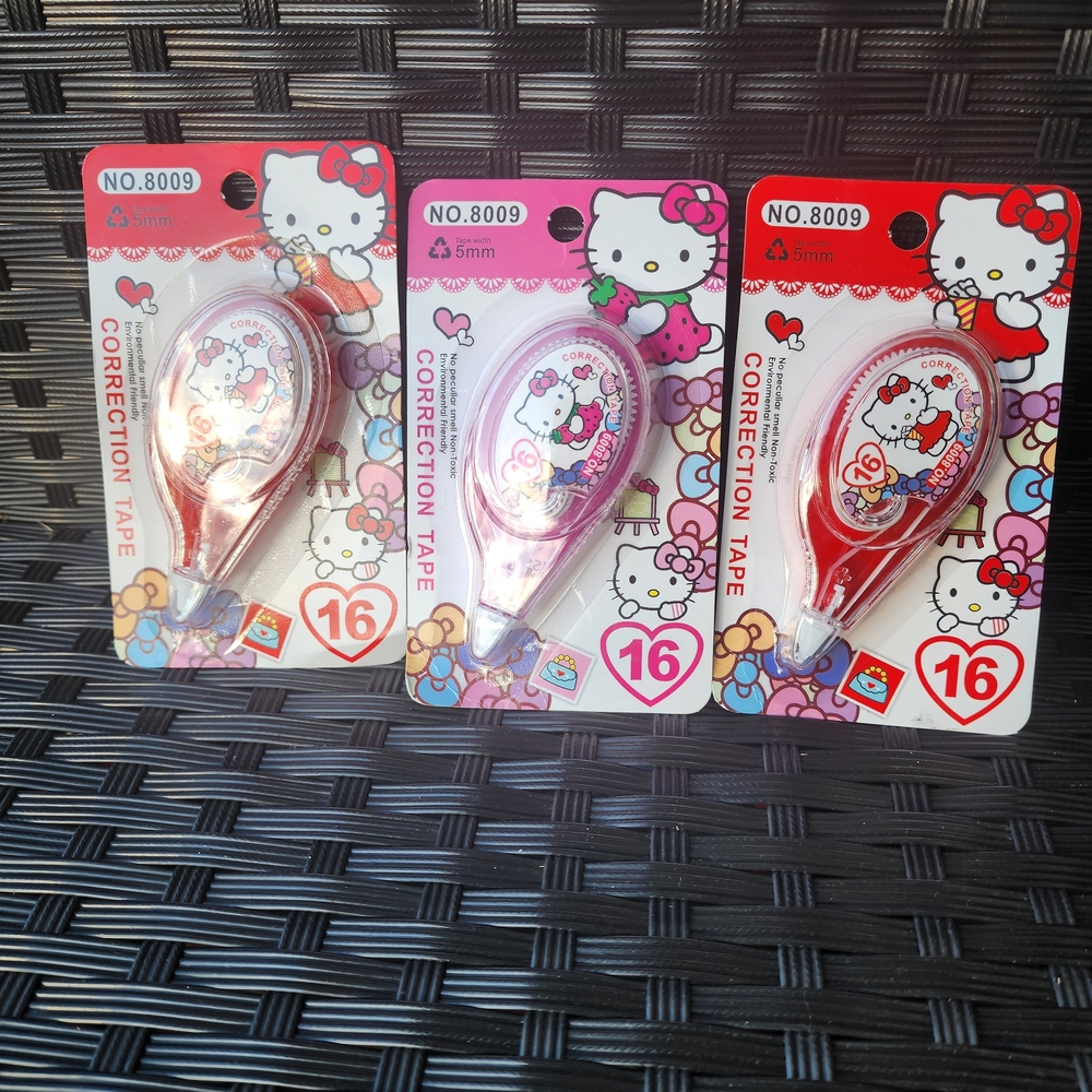 Hello Kitty Correction Tape Red, Pink, White